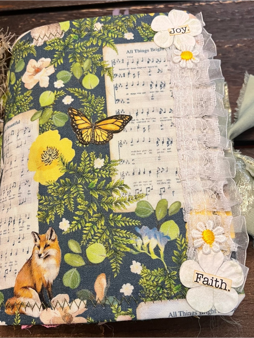 Small Chunky Junk Journal Nature Music Christian Faith Based Softcover 3 Sig - Picture 2 of 16
